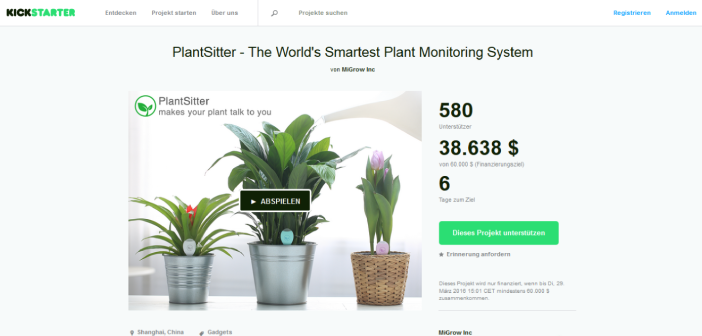 PlantSitter – Bluetooth Pflanzensensor